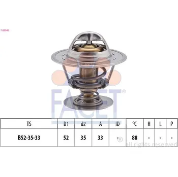 Těsnění motoru Termostat, chladivo FACET 7.8394S
