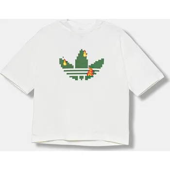 Chlapecké oblečení Dětské bavlněné tričko adidas Originals JW5326 béžová 01X, vel. 164