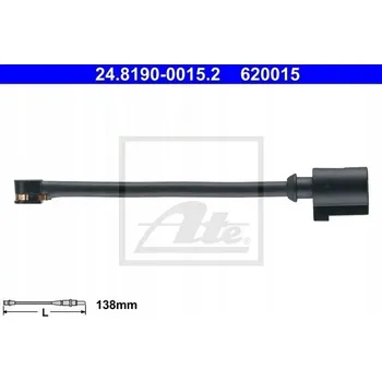 Brzdová destička ATE 24.8190-0015.2 Kontakt opotřebení brzdových destiček, indikátor