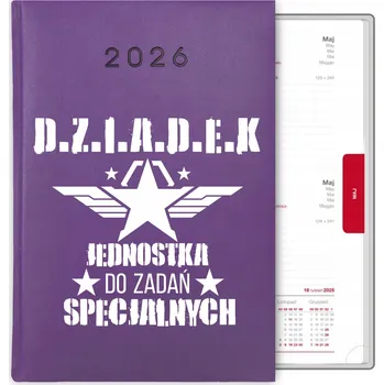 Kalendář Knihový kalendář 2026 A5 fialový