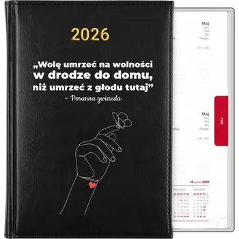 Kalendář Knižkový kalendář 2026 A5 černý
