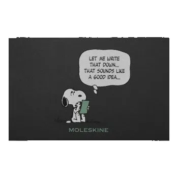 Diář Moleskine Peanuts Sammlerbox limitierte Ausgabe, Notizbuch Hund L/A5, liniert, fester Einband, Cahier L/A5, liniert, weicher Einband, Mäppchen, Sticky (EN)