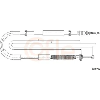 Lanko parkovací brzdy Tažné lanko, parkovací brzda COFLE (12.0722)