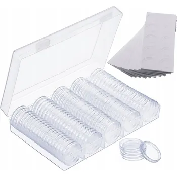 Sběratelství ORGANIZÉR KRABIČKA NA KAPSLI / KAPSLE NA MINCE 27 MM, 100 KS