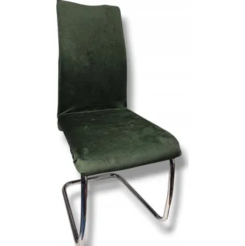 Potah na židli Potahy na židle lesní zeleň, elastické sametové potahy do jídelny