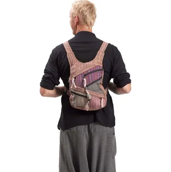 Městský batoh Batoh ETNO multipocket světlý XIV.