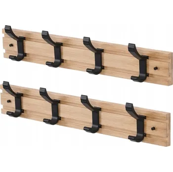 Věšák 2 kusy bambusových věšáků na oblečení