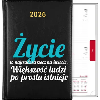 Kalendář Knižkový kalendář 2026 A5 černý