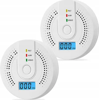 Bezpečnostní detektor 2x Detektor oxidu uhelnatého s LCD displejem