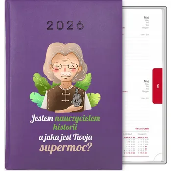 Kalendář Knihový kalendář 2026 A5 fialový