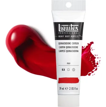 Vodová barva Akrylová barva Liquitex Heavy Body - Quinacridone Crimson