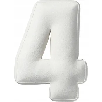 Polštář YellowTipi Polštář Číslice 4, smetanově bílá