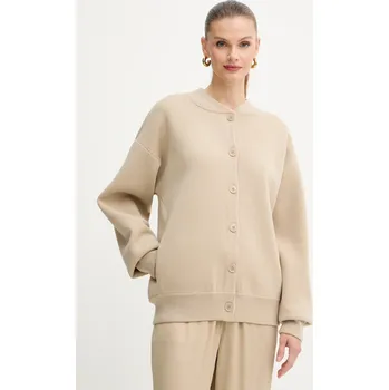 Dámský svetr Vlněný kardigan BOSS Famirta dámský, béžová barva, 50543544 08X, vel. L