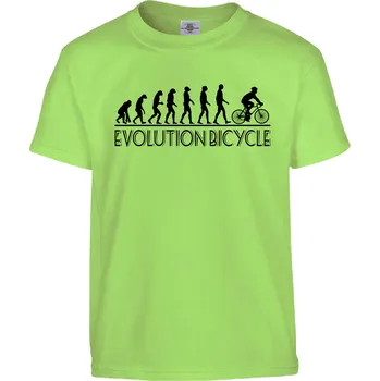 Pánské tričko Tričko Evolution Bicycle Druh: Dětské, Barva: Světle Zelená, Velikost: 122-S