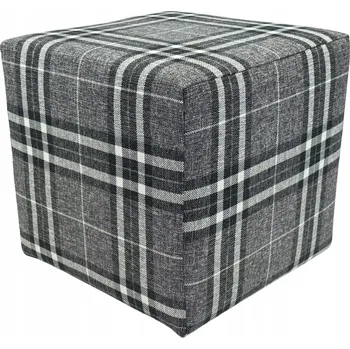 Taburet Čalouněný Taburet Max Mebels šedý