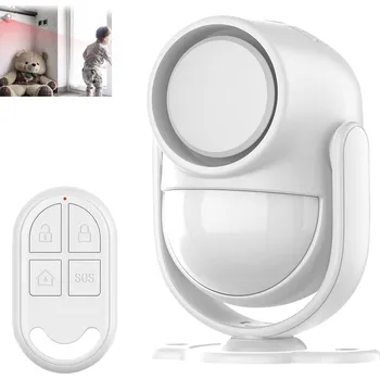 Bezdrátový alarm s pohybovým senzorem pro dům, garáž, siréna 125dB + Ovladače