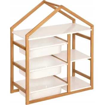 Knihovna Regál Atmosphera 68 x 30 x 82 cm bílý, borovice