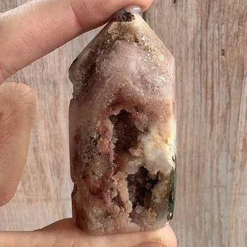 Ametyst růžový špice - obelisk 38 cca 3,4 x 6,7 cm, 83 g