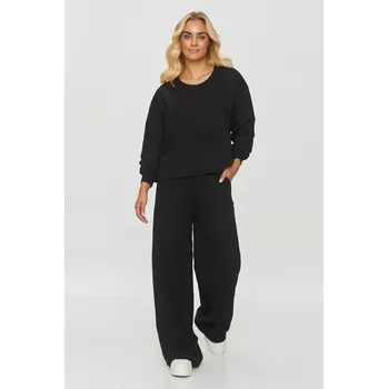 Tepláková souprava se širokými nohavicemi M849 Barva: Černá, Velikost: XS