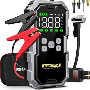 Polep vozidla startovací zdroj do auta 12 V 6000 A 21800 mAh s kompresorem 10 bar displej svítilna nouzový signál nabíjení telefonů rychlé nabíjení