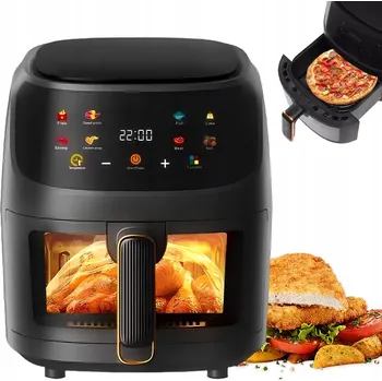 fritéza HORKOVZDUŠNÁ FRITÉZA BEZ OLEJE AIR FRYER VELKÁ 1800W 8L LED