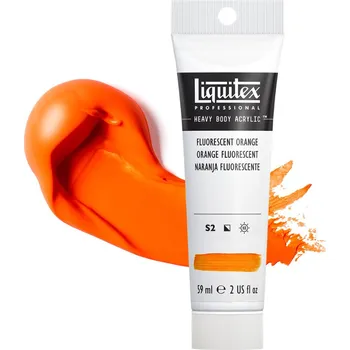 Vodová barva Akrylová barva Liquitex Heavy Body - Fluorescent Orange