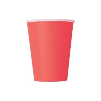 Červené papírové Kelímky 270 ml 8 ks