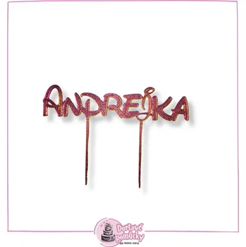 Plastový zápich se jménem – PÍSMO č. 3 | Originál na míru - Zelená