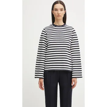 Dámská mikina Bavlněná mikina Barbour ROBYN dámská, tmavomodrá barva, vzorovaná, LOL0642, 38, 99X