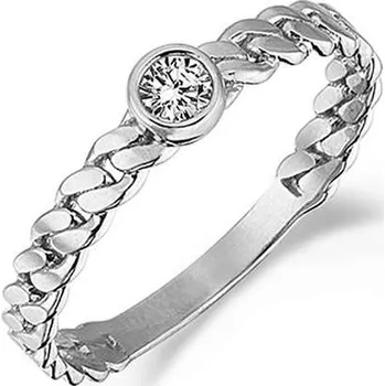 Prsten Diante Zlatý prsten s bílým kamenem 59641700.56