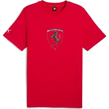 Pánské tričko Pánské Tričko s krátkým rukávem PUMA FERRARI RACE TONAL BIG SHIELD TEE 63018902 – Červená S