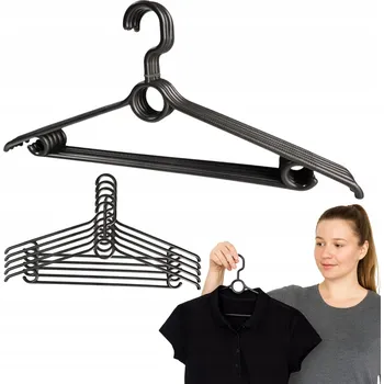 Ramínko Šatní ramínko plastový Kroton černý