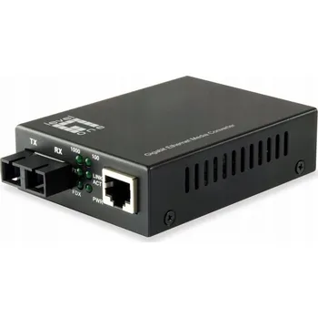 Switch LevelOne Síťový převodník GVT-2002, 1000 Mbit/s, 1310 nm, jednoduchý, černý