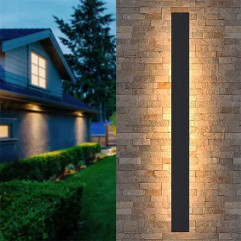 Nástěnné svítidlo 100CM LED fasádní nástěnné svítidlo venkovní dlouhé teplé světlo 32W