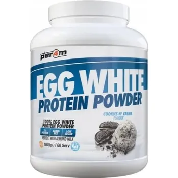 Protein Per4M Egg White Protein 1800g Bílkovina z vaječných bílků Albumín Vege Sušenka s krémem
