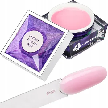 Lak na nehty Stavební Gel Na Prodlužování nehtů ALLEPAZNOKCIE 15 g Perfect French Pink