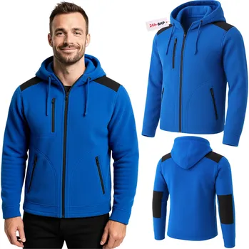 Pánská mikina Fleecová PRACOVNÍ Mikina fleecová Pracovní BOZP Ochranná TEPLÁ SILNÁ MODRÁ