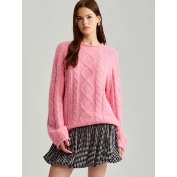 Dámský svetr Volný svetr - L - House - jasně růžové - 532BX-42M