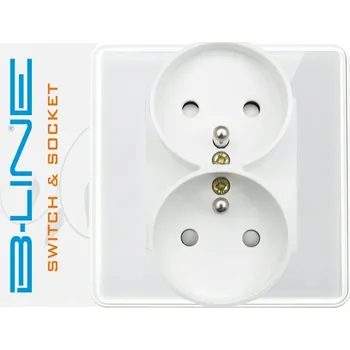 Elektrická zásuvka Bílá nástěnná Elektrická Zásuvka B-line