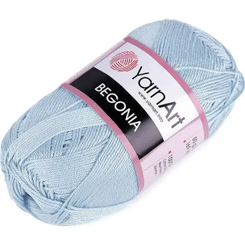 Příze Bavlněná pletací příze Begonia 50 g modrá světlá 1 ks