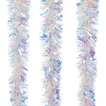 Vánoční ozdoba Řetěz s duhovým efektem, dlouhý 2 m, set 3 ks