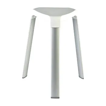 Koupelnové sedátko MSV sedátko do sprchy SAFE, bílé, hliník, 45 cm, do 120 g