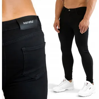 Pánské džíny Pánské džíny Karisto Černé rifle velikost 34