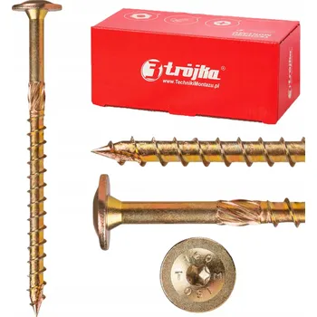 Vrut VRUTY DO DŘEVA 6x120 TALÍŘOVÉ TESAŘSKÝ VRUT 6x120 TORX 100ks