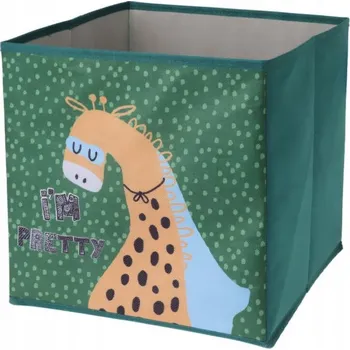 Úložný box KRABIČKA NA HRAČKY PRO DĚTI, ZELENÝ ÚLOŽNÝ BOX 30 x 30 cm