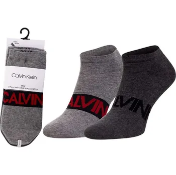 Pánské ponožky CALVIN KLEIN PONOŽKY 2 PÁRY ŤAPKY 100001857 004 Velikost: 39-42