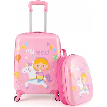 Sada: Dětský kufřík + Batoh Příruční zavazadlo Jednorožec