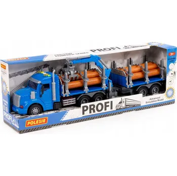 autíčko Sada Traktor Dłużyca s přívěsem Profi – modrý, pohon, světlo a zvuk