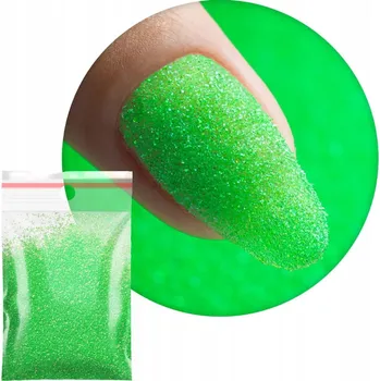 Přípravek na nehty Prášek Ozdoby Na Nechty MOLLYLAC 20g Kosmetický Zelený Třpytky Č. 05