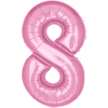 Balónek Fóliový balónek číslice 8, 100 cm, růžový